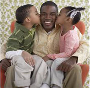 father and children