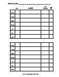 Exercise Behavior Charts