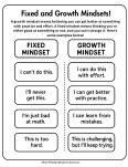 fixed and growth mindset examples
