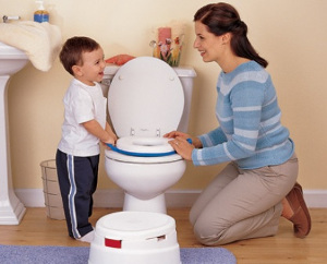 mother and toddler at potty