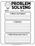 problem-solving worksheet