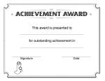 Reward Certificates for the Classroom